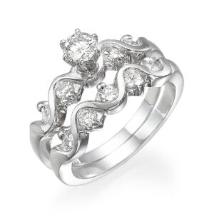 טבעת סוליטר, אירוסין מודל גלי