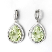 עגילים טופז ירקרק