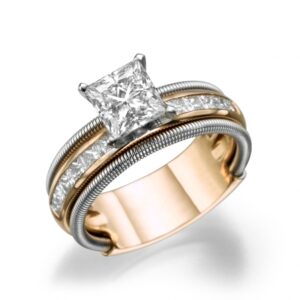 טבעת ספירלה יהלום פרינסס